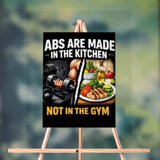 Abs Are Made in the Kitchen Wall Art アクリルサイン (ニュートラル)
