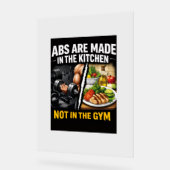 Abs Are Made in the Kitchen Wall Art アクリルサイン (傾斜)