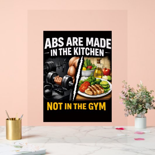 Abs Are Made in the Kitchen Wall Art アクリルサイン (ウェディング)