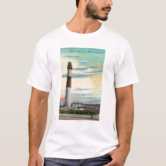 Absecon LighthouseAtlantic都市、NJの眺め Tシャツ (正面)