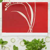 Absence of freesia red キッチンタオル (折り畳み)