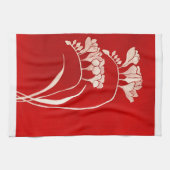 Absence of freesia red キッチンタオル (横)