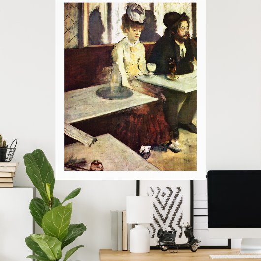 Absinthe Drinker by Edgar Degas ポスター (ホームオフィス)