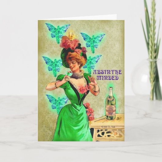 Absinthe Minded Greeting Card カード (正面)