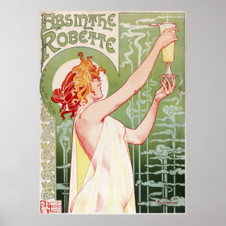 Absinthe Robette -ヴィンテージフランスの広告ポスター ポスター