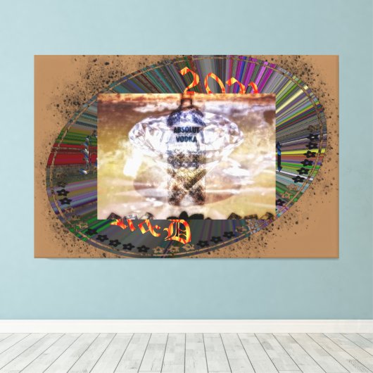 Absolut Vodka キャンバスプリント (インサイチュ (ウッドフロア))