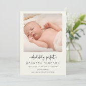 Absolute Perfect Photoベビー誕生発表 案内状 (スタンド正面)