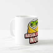 Absolutely Not Frog – Funny Lazy Frog Meme コーヒーマグカップ (正面左)