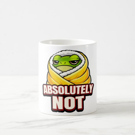 Absolutely Not Frog – Funny Lazy Frog Meme コーヒーマグカップ (中央)