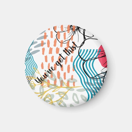 absract design magnet flowers マグネット (正面)