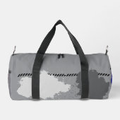 Absract Silver and Blue Cloud Art Gym & Travel ダッフルバッグ (裏面)