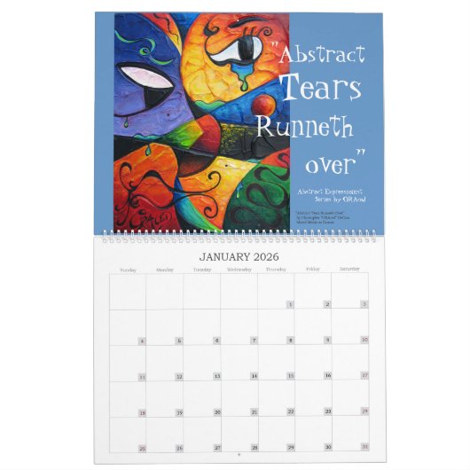 AbStacT & Surreal Art Calendar by ORAced カレンダー (1月 2026)