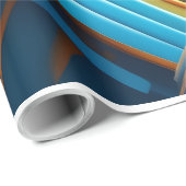 abstarct design Blue ラッピングペーパー (ロールコーナー)