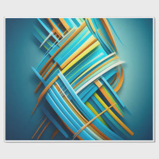 abstarct design Blue ラッピングペーパー