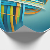 abstarct design Blue ラッピングペーパー (角)