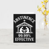 Abstinence 99.99% Effective Fun Holiday Humor  カード (黄色い花)