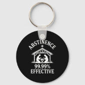 Abstinence 99.99% Effective Fun Holiday Humor  キーホルダー (正面)