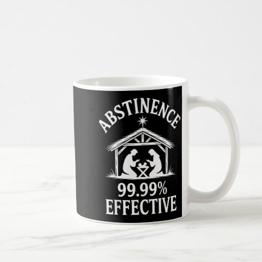 Abstinence 99.99% Effective Fun Holiday Humor  コーヒーマグカップ (右)