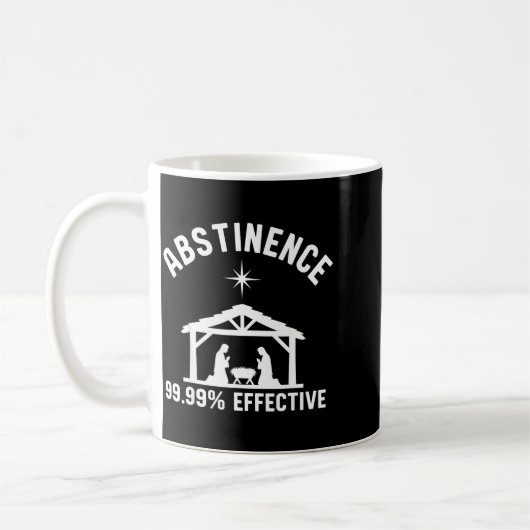 Abstinence 99.99 Percent Effective Nativity Christ コーヒーマグカップ (左)