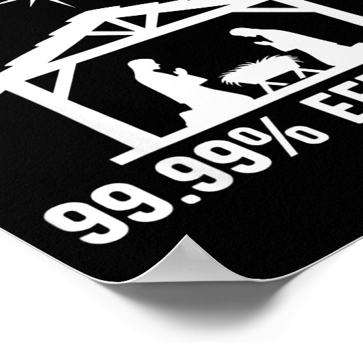 Abstinence 99.99 Percent Effective Nativity Christ ポスター (角)