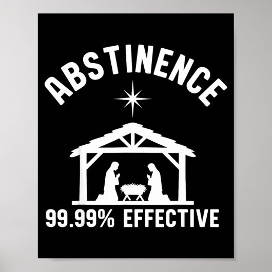 Abstinence 99.99 Percent Effective Nativity Christ ポスター (正面)