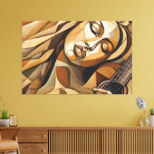 ABSTR_24-018、キュービズム キャンバスプリント (インサイチュ (リビング))