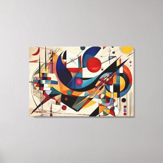 ABSTR_24-034、幾何学模様、立体感 キャンバスプリント (正面)