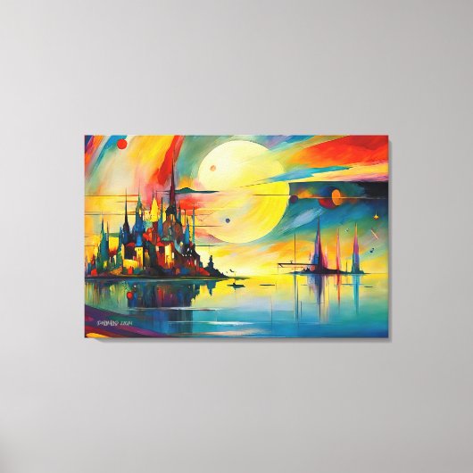 ABSTR_24-038,ファンタジーギャラリーアート， キャンバスプリント (正面)