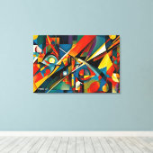 ABSTR_24-047,抽象芸術ギャラリーアート キャンバスプリント (インサイチュ (ウッドフロア))