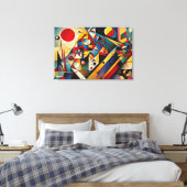 ABSTR_24-064,抽象芸術ギャラリーアート キャンバスプリント (インサイチュ (寝室))