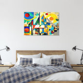 ABSTR_24-084,抽象芸術ギャラリーアート キャンバスプリント (インサイチュ (寝室))