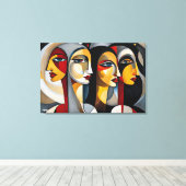 ABSTR_24-087,抽象芸術ギャラリーアート キャンバスプリント (インサイチュ (ウッドフロア))