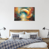 ABSTR_24_100、抽象芸術・ギャラリー・アート キャンバスプリント (インサイチュ (寝室))