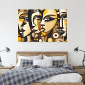 ABSTR_25-005抽象芸術ギャラリーアート キャンバスプリント (インサイチュ (寝室))