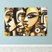 ABSTR_25-005抽象芸術ギャラリーアート キャンバスプリント (インサイチュ (ウッドフロア))