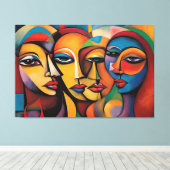 ABSTR_25_009抽象芸術ギャラリーアート キャンバスプリント (インサイチュ (ウッドフロア))