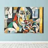 ABSTR_25-083抽象芸術アートキャンバス印刷 キャンバスプリント (インサイチュ (ウッドフロア))