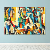 ABSTR_25-084抽象芸術アートキャンバス印刷 キャンバスプリント (インサイチュ (ウッドフロア))