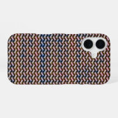 Abstrac zigzag waves geometric pattern design 1289 iPhone 16ケース (裏面横)