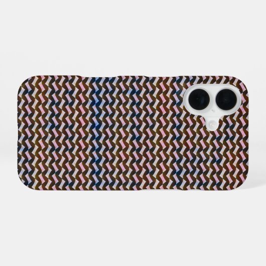 Abstrac zigzag waves geometric pattern design 1289 iPhone 16ケース (裏面横)