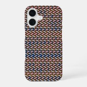 Abstrac zigzag waves geometric pattern design 1289 iPhone 16ケース (裏面)