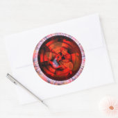Abstracdelica #004ステッカー ラウンドシール (封筒)