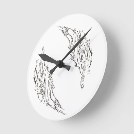 abstract ラウンド壁時計 (傾斜)