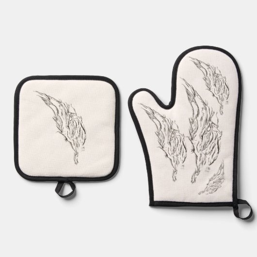 abstract 鍋つかみ&鍋敷きセット (正面)