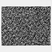 Abstract 190819 - 09 - 白黒 フリースブランケット (正面(横))