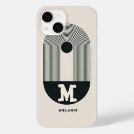 Abstract 20s aesthetic boho minimal Monogram Case-Mate iPhone 14ケース