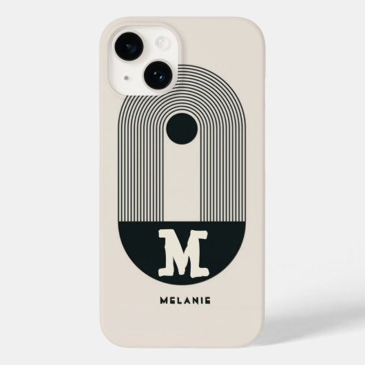 Abstract 20s aesthetic boho minimal Monogram Case-Mate iPhoneケース (裏面)