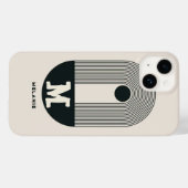 Abstract 20s aesthetic boho minimal Monogram Case-Mate iPhoneケース (裏面 (横))
