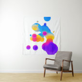 Abstract 3d colorful gradient drops liquid on whit タペストリー (インサイチュ(横))