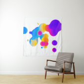 Abstract 3d colorful gradient drops liquid on whit タペストリー (インサイチュ)